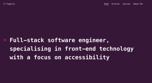 Screengrab of the new design